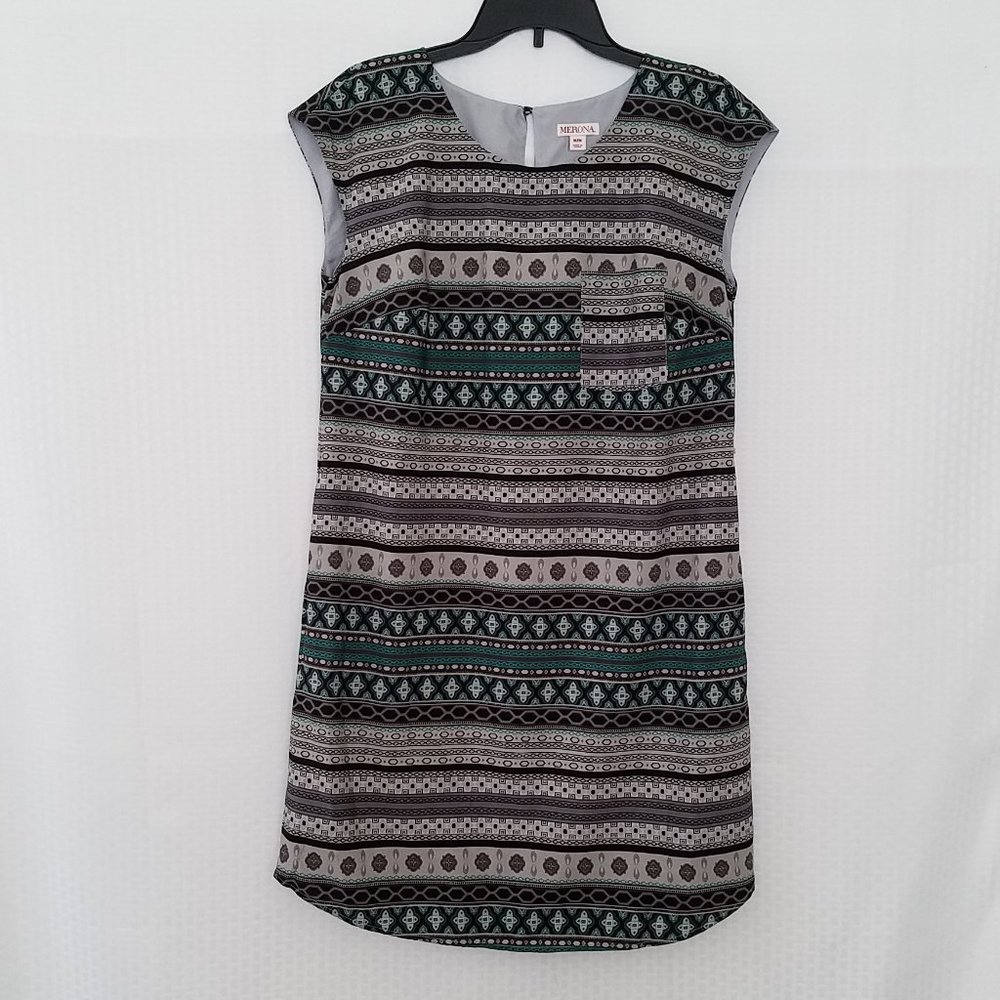 Merona Lined Sheath Dress, Sleeveless Sz Med.